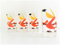 Load image into Gallery viewer, Mid-Century Pelican and Fish Glasses (Set of 4)
