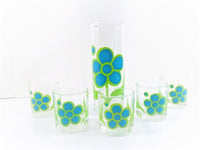 Load image into Gallery viewer, Colony Signed Mid-Century Peony 7-Piece Bar Set
