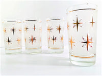 Load image into Gallery viewer, Dominion Glass Mid-Century 22-Karat Gold and White Stars Glasses (Set of 4)

