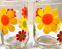 Load image into Gallery viewer, Libbey Mid-Century Retro Flower Power Glasses (Set of 4)
