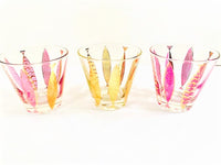 Load image into Gallery viewer, Fred Press Signed Mid-Century Colorful Fish Old Fashion Glasses (Set of 3)
