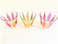 Load image into Gallery viewer, Fred Press Signed Mid-Century Colorful Fish Old Fashion Glasses (Set of 3)
