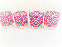Load image into Gallery viewer, Vintage Red White and Blue Olympic Circles Glasses (Set of 4)
