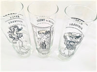Load image into Gallery viewer, Libbey Mid-Century Happy Birthday Tall Collins Glasses (Set of 6)
