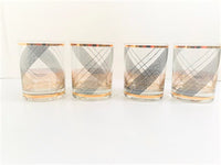 Load image into Gallery viewer, Culver Signed Mid-Century Golden Swirl Double Old Fashion Glasses (Set of 4)

