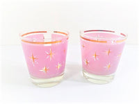 Load image into Gallery viewer, Bartlett Collins Mid-Century Lavender Atomic North Star Old Fashion Cocktail Glasses (Set of 2)
