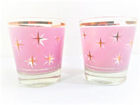 Load image into Gallery viewer, Bartlett Collins Mid-Century Lavender Atomic North Star Old Fashion Cocktail Glasses (Set of 2)

