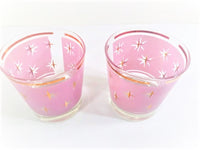 Load image into Gallery viewer, Bartlett Collins Mid-Century Lavender Atomic North Star Old Fashion Cocktail Glasses (Set of 2)
