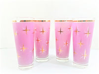 Load image into Gallery viewer, Bartlett Collins Mid-Century Lavender Atomic North Star Tall Collins Cocktail Glasses (Set of 4)
