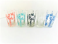 Load image into Gallery viewer, Glenmore Mid-Century The Show Must Go On Glasses (Set of 5)
