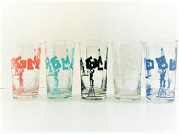 Load image into Gallery viewer, Glenmore Mid-Century The Show Must Go On Glasses (Set of 5)
