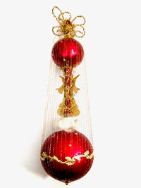 Load image into Gallery viewer, Department 56 Vintage Heirloom Hand Blown Christmas Angel &amp; Child (Set of 2)

