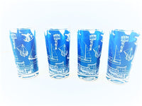 Load image into Gallery viewer, Georges Briard Signed Mid-Century Come Sail Away Glasses (Set of 4)
