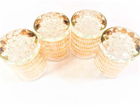 Load image into Gallery viewer, Retro Gold Elongated Diamond Glasses (Set of 4)
