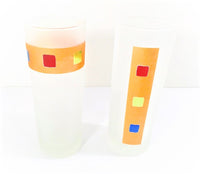 Load image into Gallery viewer, Federal Glass Mid-Century Gold Bar and Frosted Tall Collins Glasses (Set of 2)
