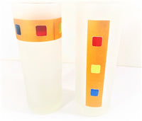 Load image into Gallery viewer, Federal Glass Mid-Century Gold Bar and Frosted Tall Collins Glasses (Set of 2)
