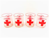 Load image into Gallery viewer, Culver Signed Mid-Century Thirst Aid Double Old Fashion Glasses (Set of 4)
