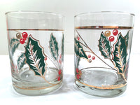 Load image into Gallery viewer, Culver Signed Mid-Century Holly Leaf Double Old Fashion Glasses (Set of 2)
