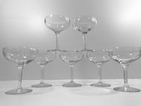 Load image into Gallery viewer, Mid-Century Etched Starburst Champagne Glasses (Set of 6)
