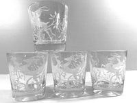 Load image into Gallery viewer, Federal Glass Mid-Century Art Deco White Gazelle Whiskey Glasses (Set of 4)
