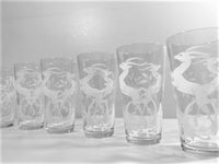 Load image into Gallery viewer, Federal Glass Mid-Century Art Deco White Gazelle Glasses (Set of 6)
