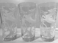 Load image into Gallery viewer, Federal Glass Mid-Century Art Deco White Gazelle Glasses (Set of 6)
