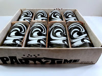 Load image into Gallery viewer, Libbey Partytime Mid-Century Black and White Atomic Swirl Glasses (Set of 8)
