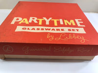 Load image into Gallery viewer, Libbey Partytime Blue and Green Atomic Peaks Cocktail Set (Set of 8 with Original Box)
