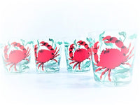 Load image into Gallery viewer, Vintage Under the Sea Crab Glasses (Set of 4)

