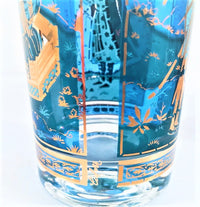 Load image into Gallery viewer, Culver Signed Mid-Century Blue Genie Highball Glasses (Set of 4)
