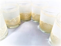 Load image into Gallery viewer, Georges Briard Signed Mid-Century Frosted Rope Double Old Fashion Glasses (Set of 6)
