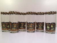 Load image into Gallery viewer, Culver Mid-Century Golden Angel and Urn Highball Glasses (Set of 6)
