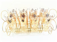 Load image into Gallery viewer, Frank Maietta Signed Mid-Century Golden Bee and Flower 9-Piece Set
