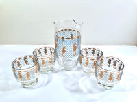 Load image into Gallery viewer, Culver Signed Mid-Century Seahorse 5-Piece Cocktail Set
