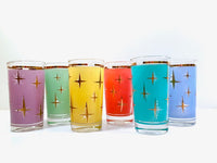 Load image into Gallery viewer, Bartlett Collins Mid-Century Atomic North Star Glasses (Set of 6)
