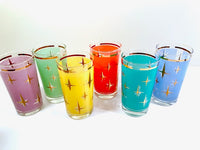 Load image into Gallery viewer, Bartlett Collins Mid-Century Atomic North Star Glasses (Set of 6)
