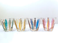Load image into Gallery viewer, Fred Press Signed Mid-Century Fish Old Fashion Glasses (Set of 4)
