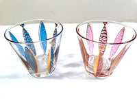 Load image into Gallery viewer, Fred Press Signed Mid-Century Fish Old Fashion Glasses (Set of 4)
