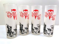 Load image into Gallery viewer, Federal Glass Black Americana Ol&#39; Man Debil Tall Collins Glasses (Set of 4)
