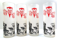 Load image into Gallery viewer, Federal Glass Black Americana Ol&#39; Man Debil Tall Collins Glasses (Set of 4)
