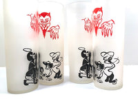 Load image into Gallery viewer, Federal Glass Black Americana Ol&#39; Man Debil Tall Collins Glasses (Set of 4)
