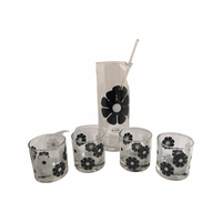 Load image into Gallery viewer, Colony Signed Mid-Century Black and White Moon Flower 6-Piece Set
