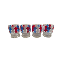 Load image into Gallery viewer, Retro Red White and Blue Glasses (Set of 4)
