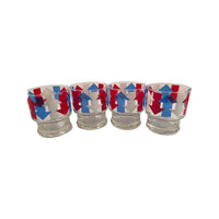 Load image into Gallery viewer, Retro Red White and Blue Glasses (Set of 4)
