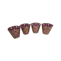 Load image into Gallery viewer, Culver Signed Mid-Century 22 Karat Gold and Amethyst Glasses (Set of 4)
