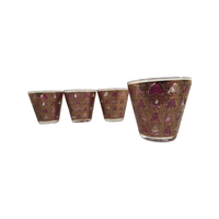 Load image into Gallery viewer, Culver Signed Mid-Century 22 Karat Gold and Amethyst Glasses (Set of 4)
