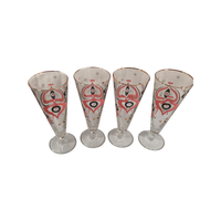 Load image into Gallery viewer, Libbey Seville Mid-Century Atomic Champagne/Pilsner Glasses (Set of 4)
