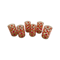 Load image into Gallery viewer, Retro Orange Polka Dot Glasses (Set of 6)
