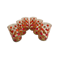 Load image into Gallery viewer, Retro Orange Polka Dot Glasses (Set of 6)
