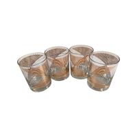 Load image into Gallery viewer, Georges Briard Signed Golden Triangles Double Old Fashion Glasses (Set of 4)
